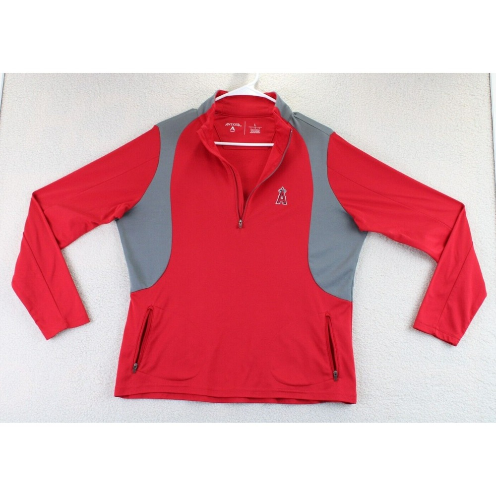 Antigua Los Angeles Angels Womens Pullover Athletic Jacket Red Gray Size L - Picture 8 of 16